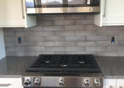Pro Installations grey kitchen backsplash